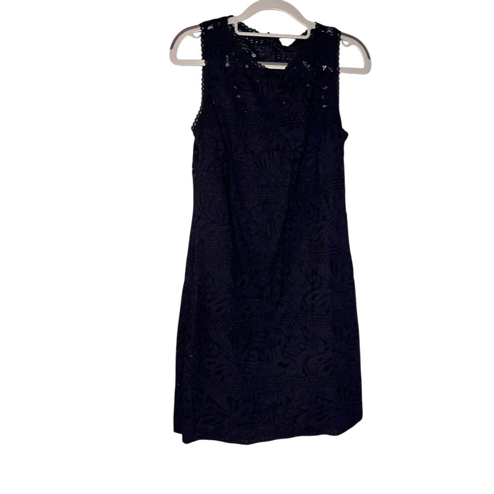 Lauren Ralph Lauren black label navy lace sleeveless‎ mini dress